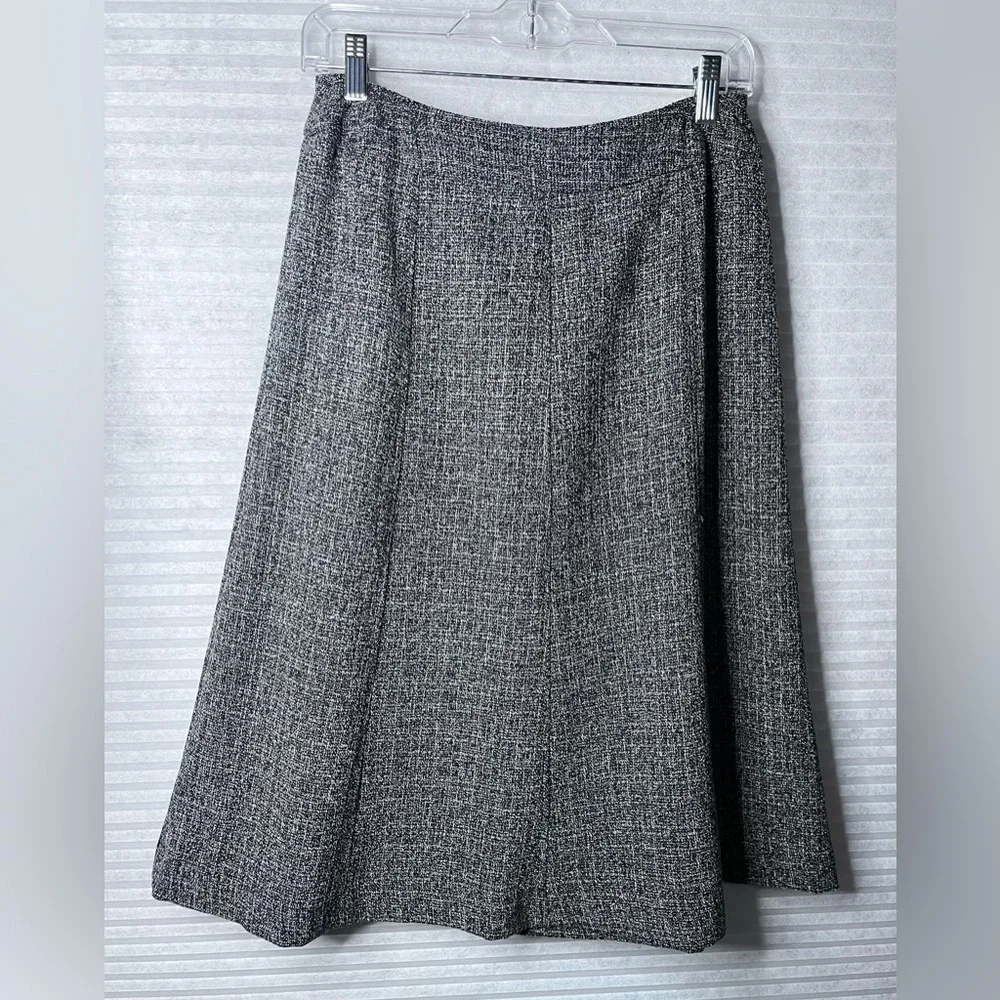 SAG Harbor Vintage Petite  A Line Skirt Black & White Size 4P